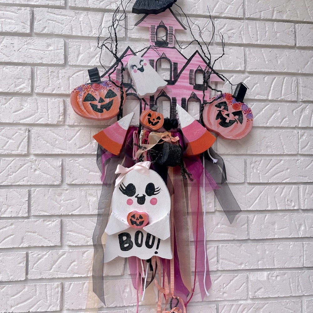 Cute spooky sweet Halloween door hanging